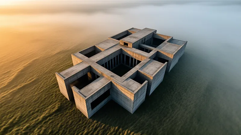 Modern Concrete Water Complex