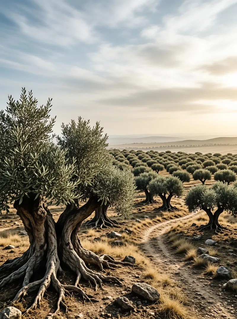 Golden Hour Olive Grove