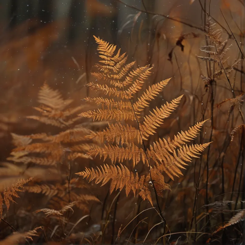 Golden Ferns in Autumn