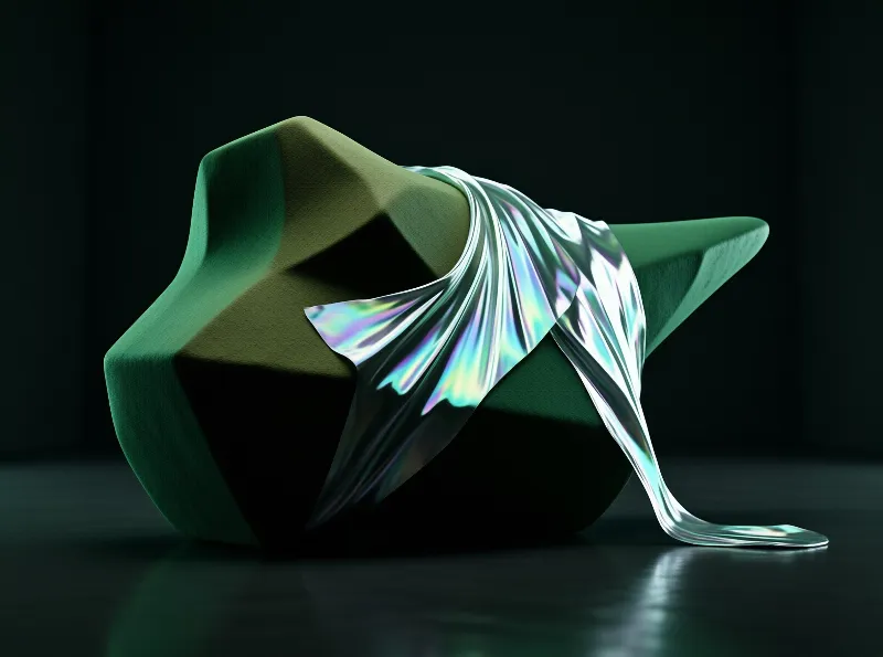 Green Geometric Abstract Art