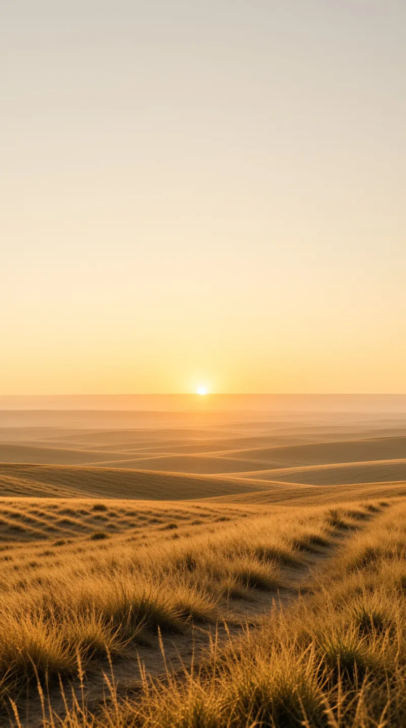 Sunrise Over Sand Dunes