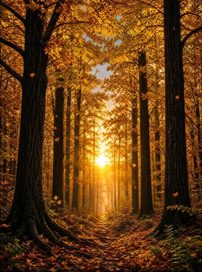 Golden Autumn Forest