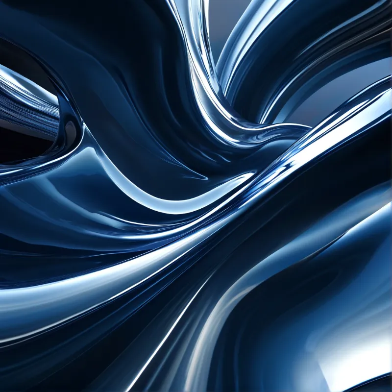Abstract Blue Metal Waves