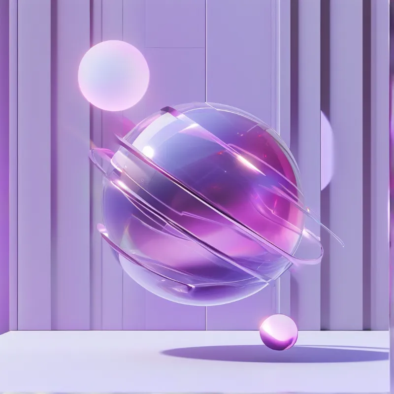 Futuristic Purple Orb Scene