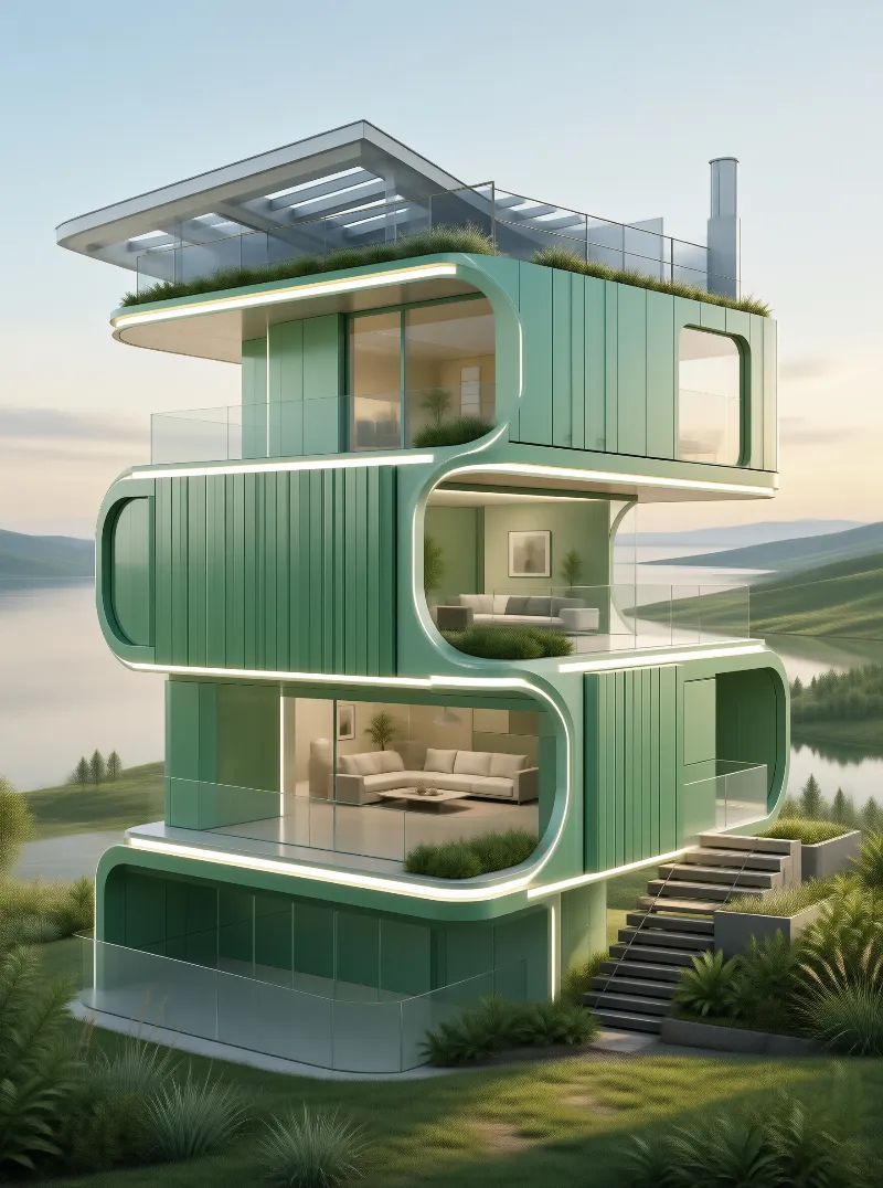 Futuristic Green House Design