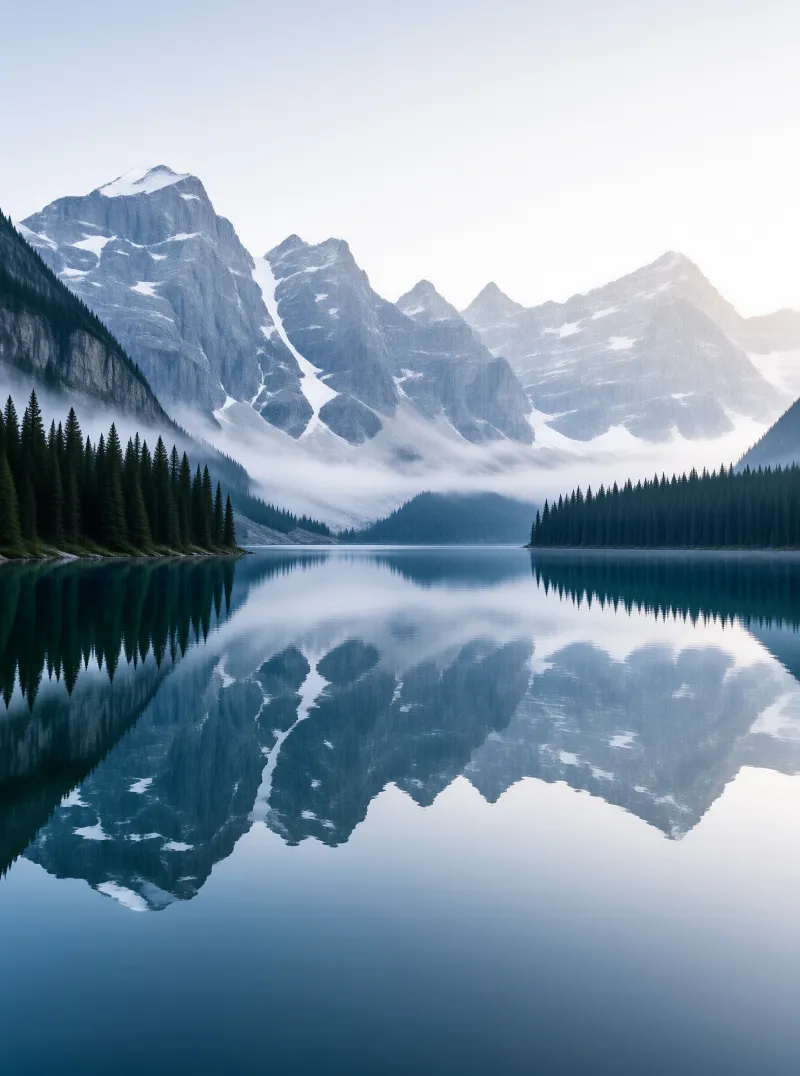 Serene Mountain Reflection