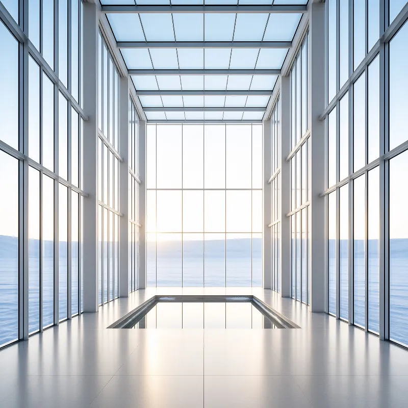 Minimalist Glass Ocean Room