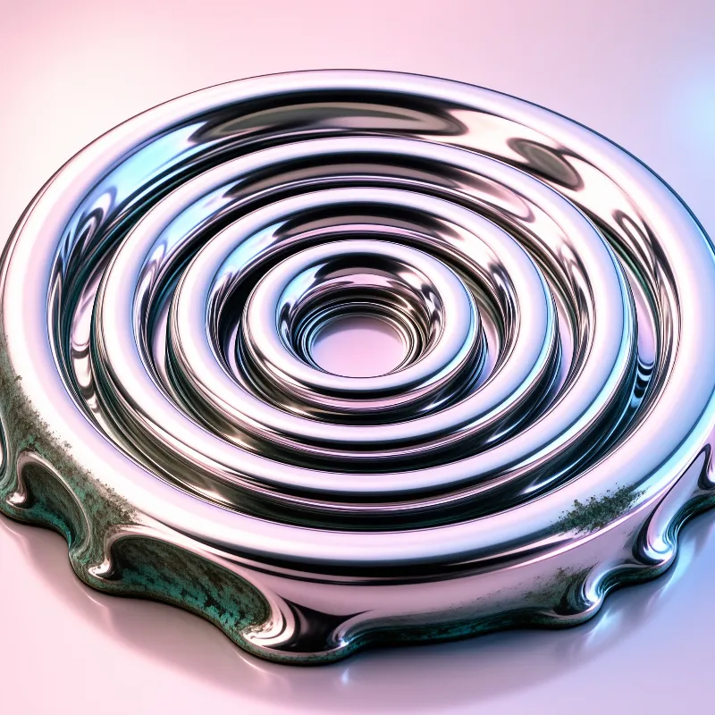 Iridescent Metallic Ripple
