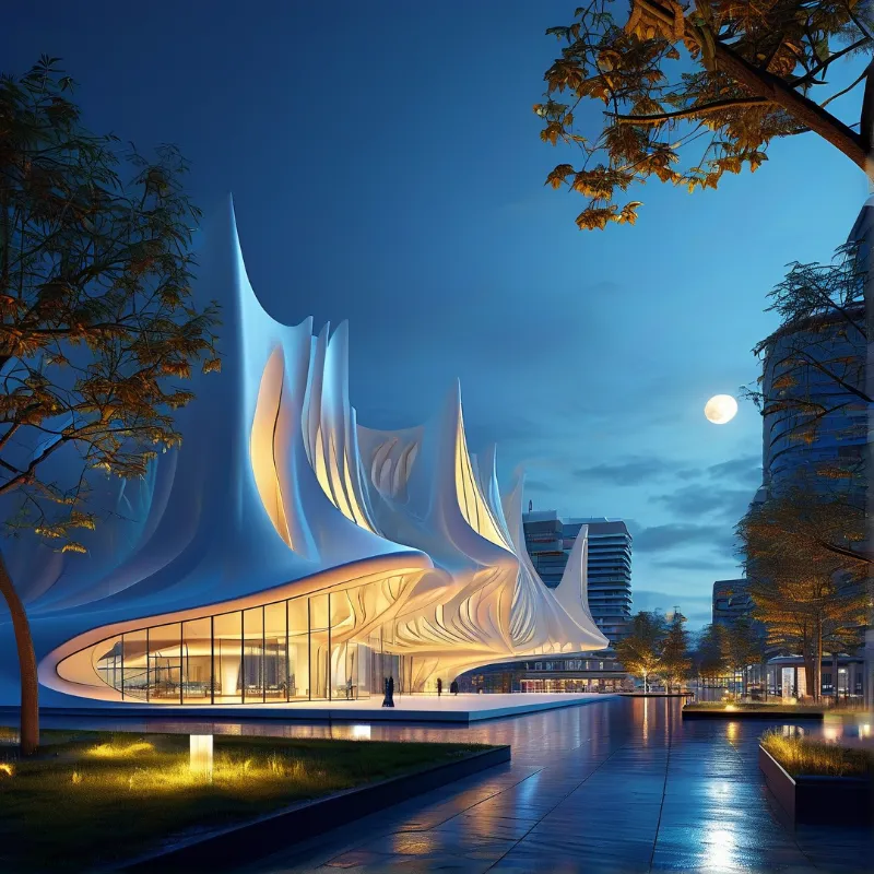 Futuristic Fluid Architecture