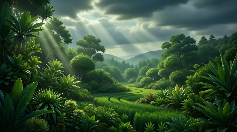 Sunlit Green Valley