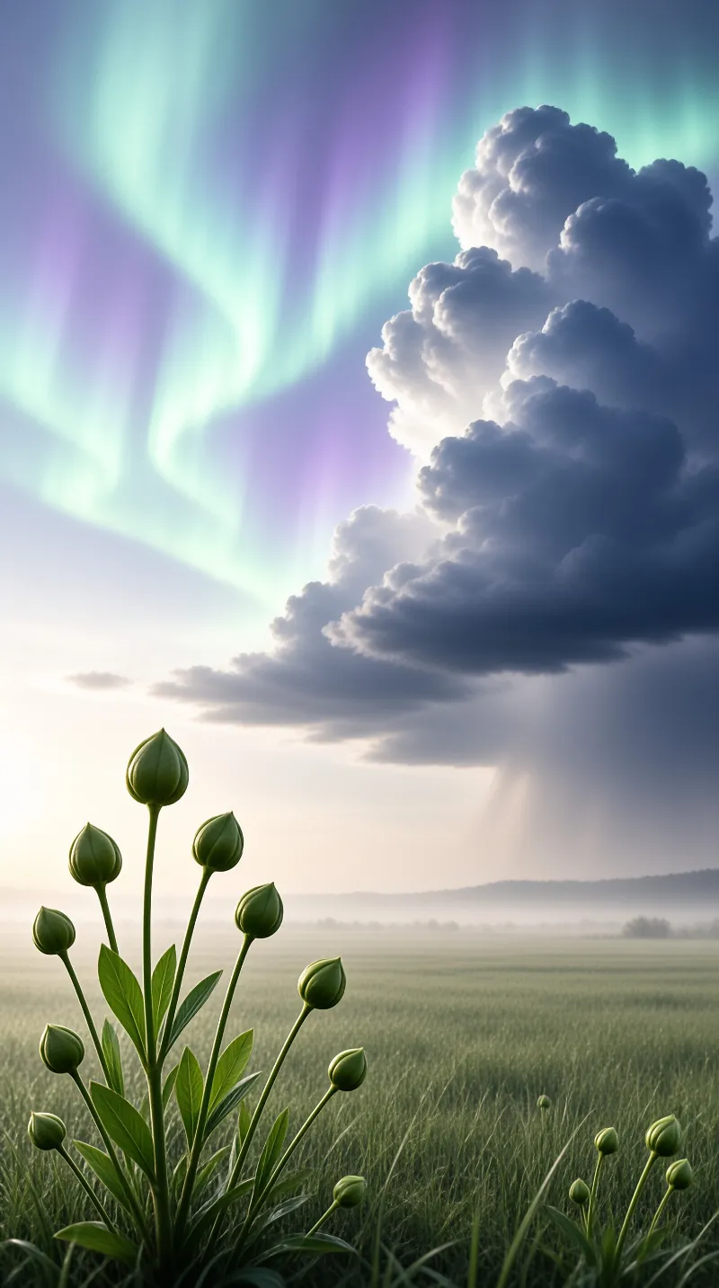 Aurora Over Meadow