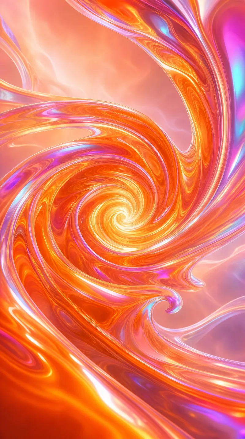 Iridescent Liquid Swirl Vortex