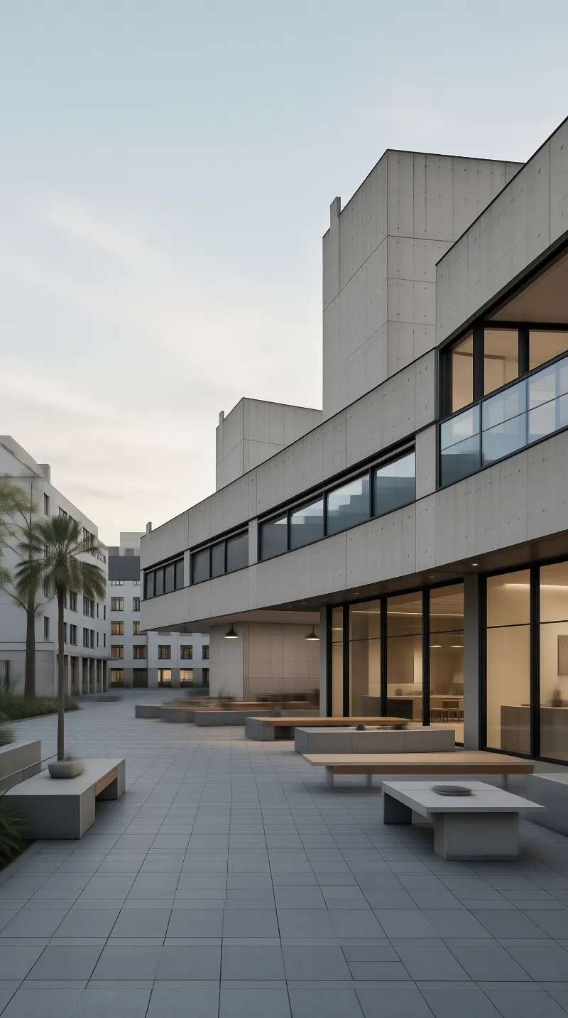 Modern Architectural Courtyard