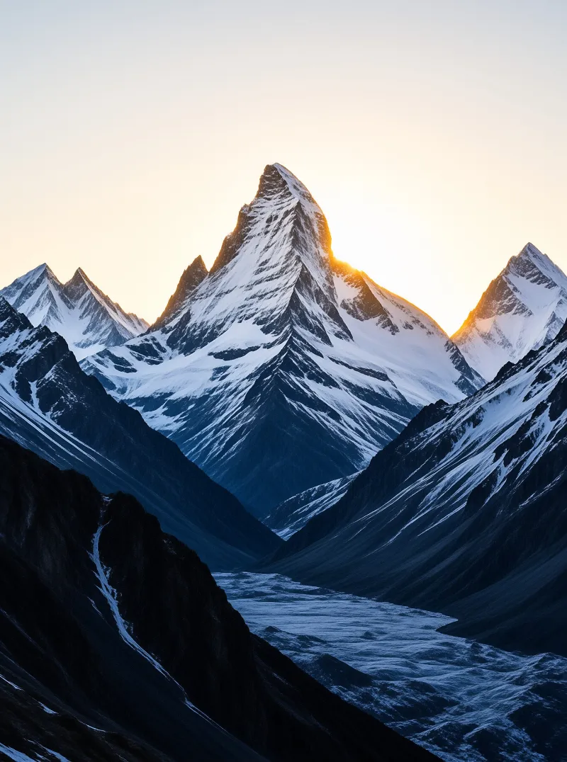 Alpine Peaks at Sunrise