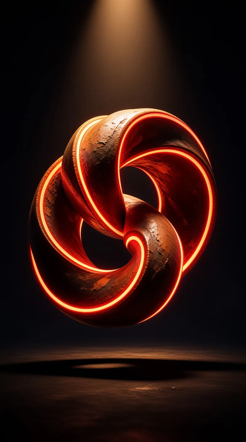 Glowing Metallic Knot