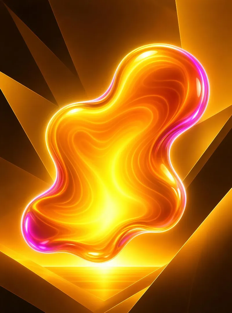 Glowing Liquid Abstract Blob