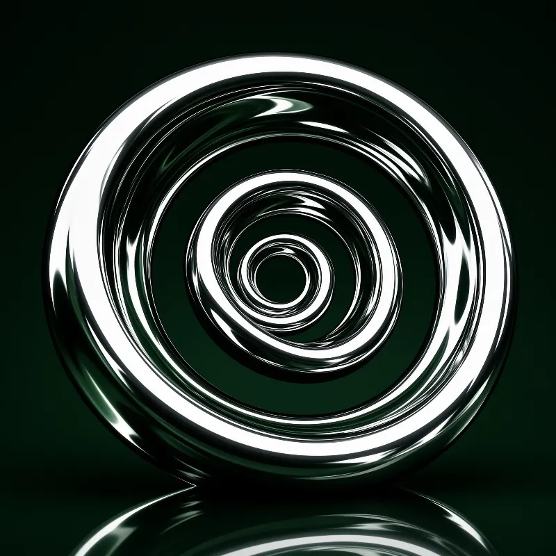 Metallic Spiral Abstract