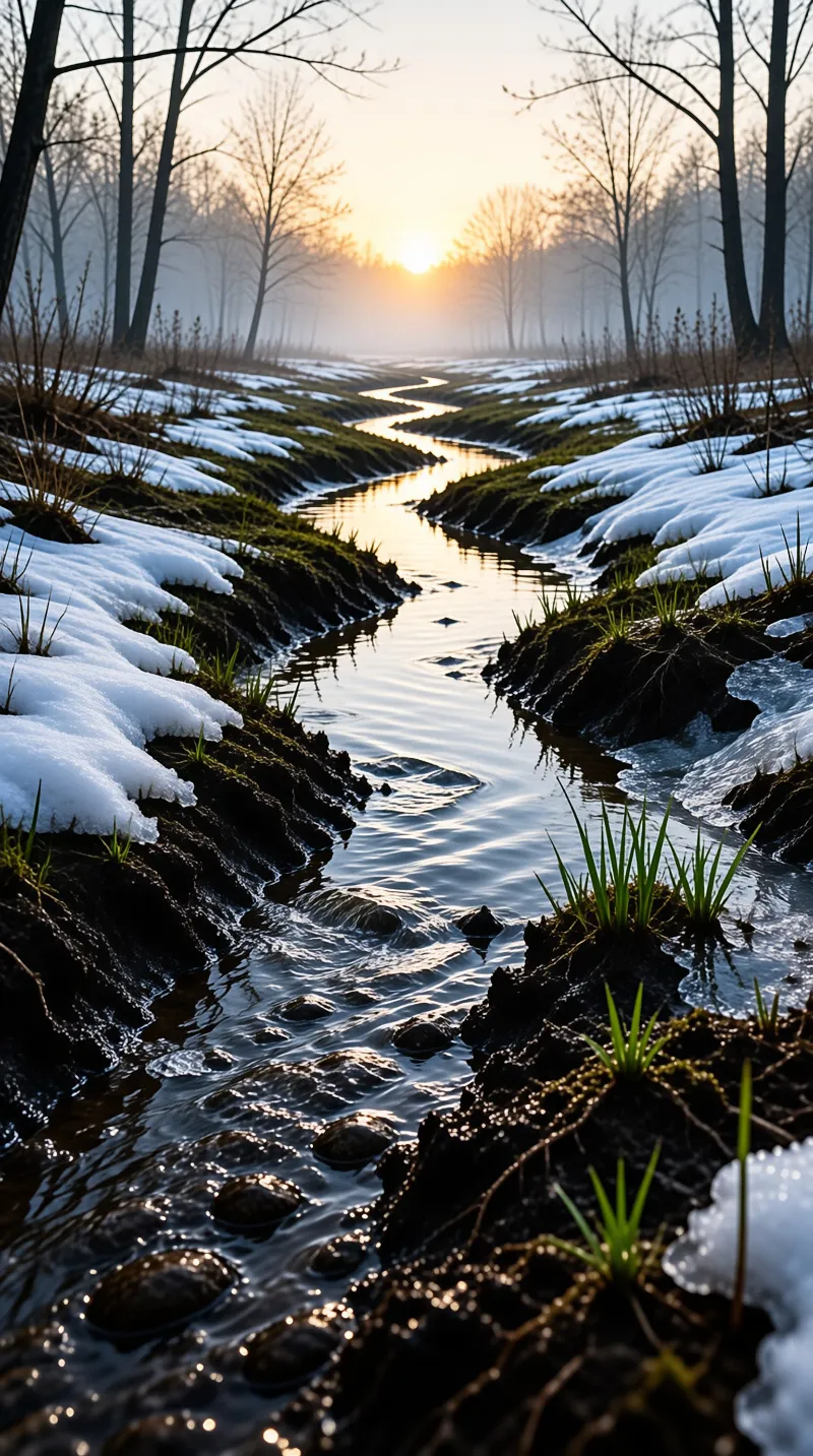 Spring Stream Sunrise