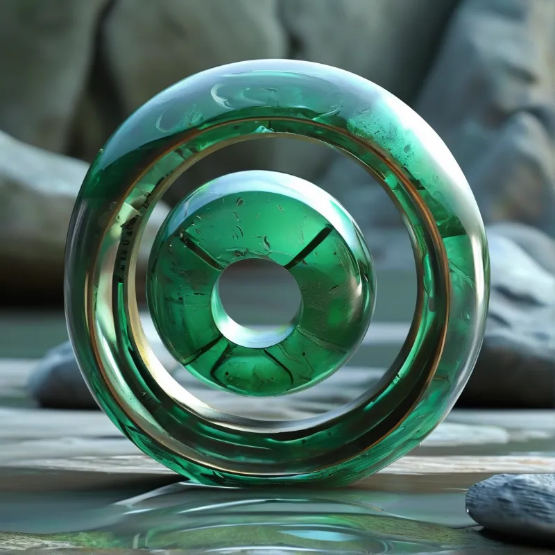 Green Glass Ring Artifact