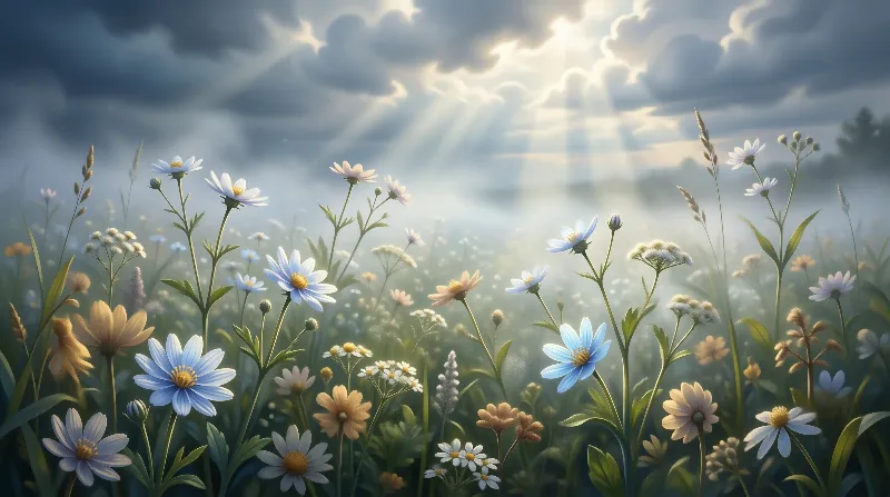 Sunlit Wildflower Meadow