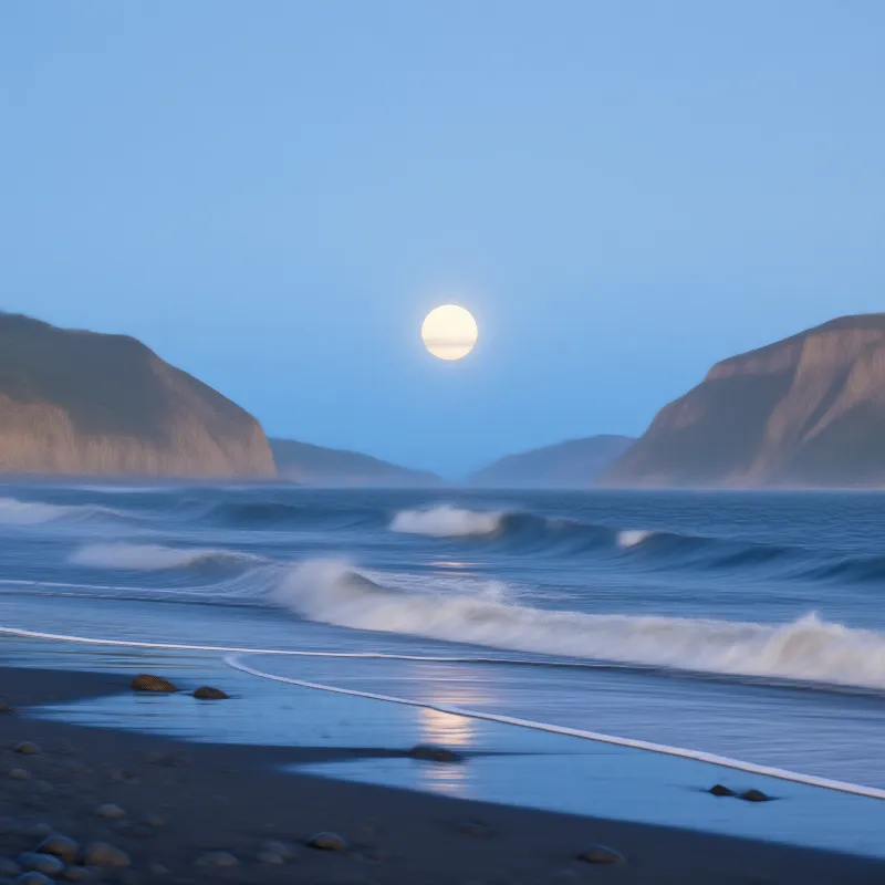 Moonlit Coastal Serenity