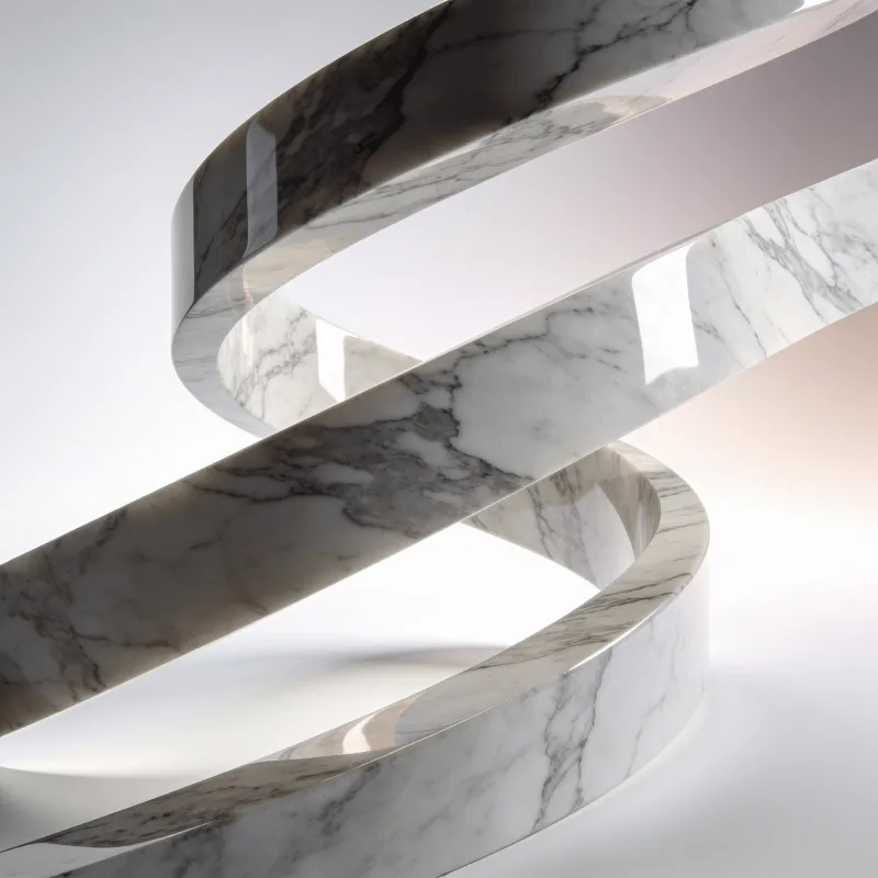 Marble Curved Ribbon