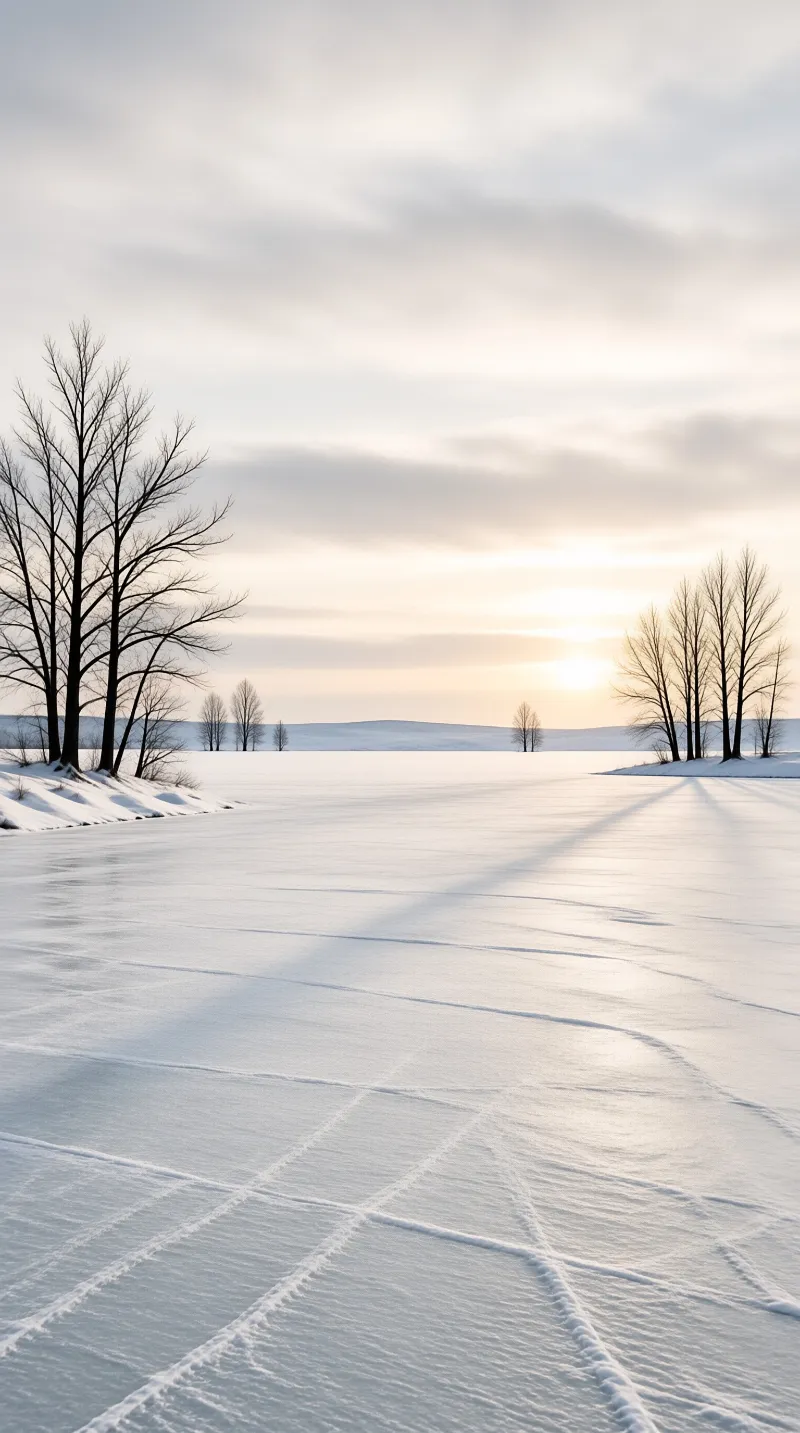 Frozen Lake Landscape