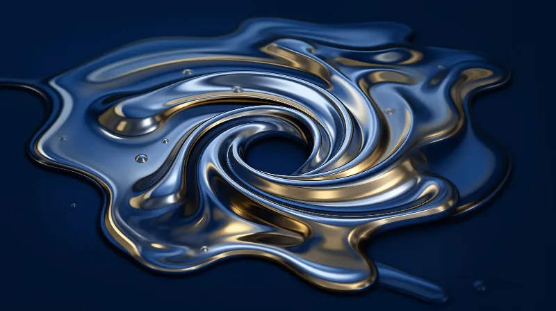 Abstract Liquid Metal Spiral