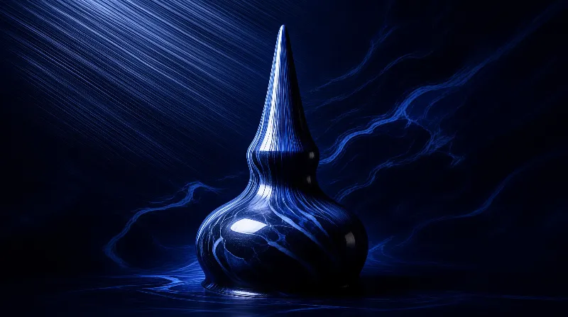 Blue Abstract Sculpture