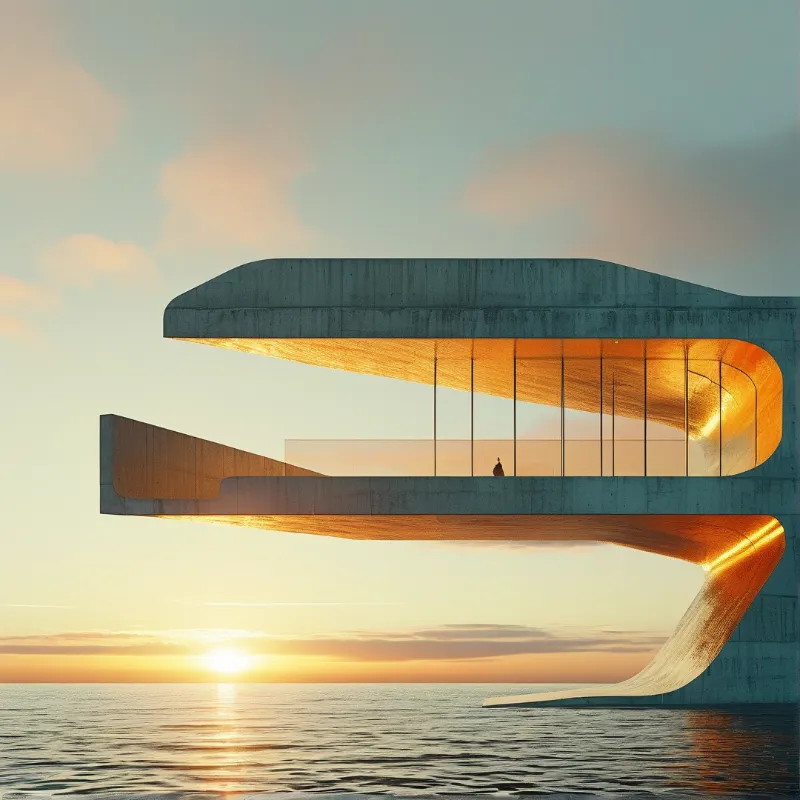 Futuristic Seaside Structure
