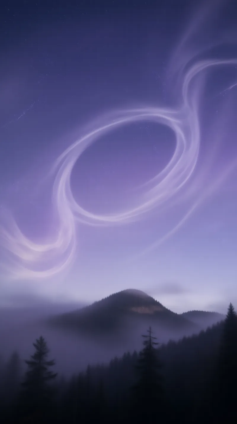 Swirling Purple Night Sky