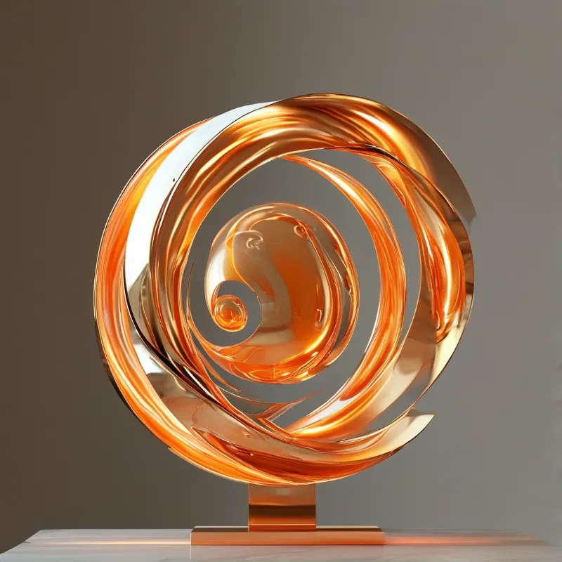 Amber Swirl Sculpture