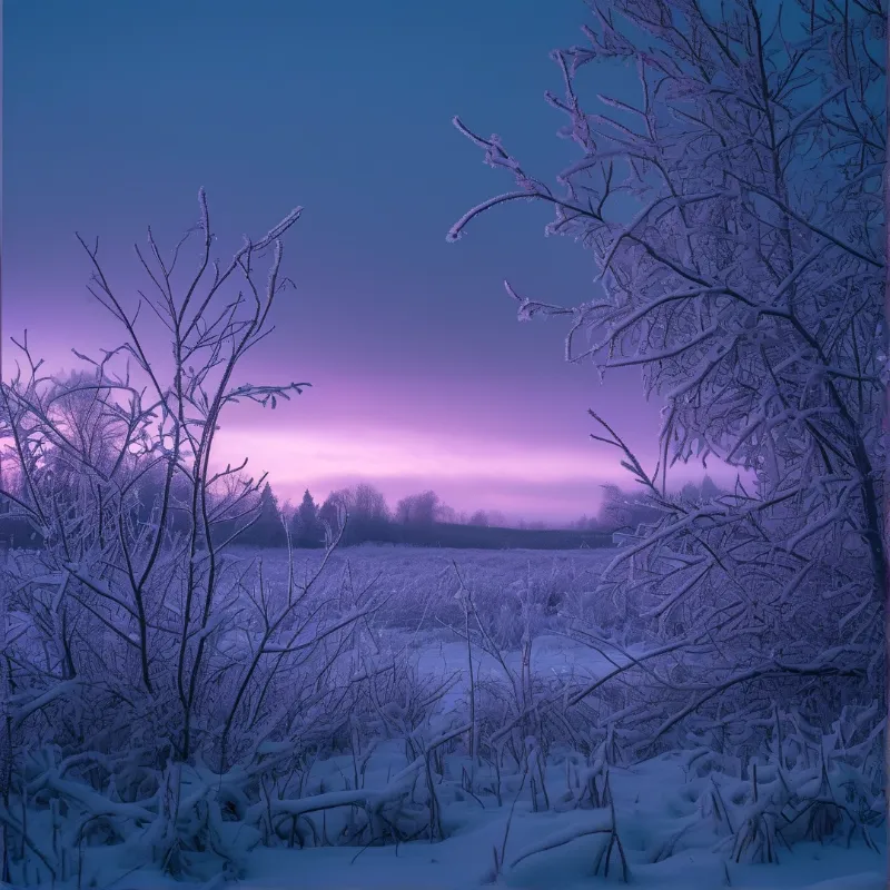 Winter Twilight Landscape