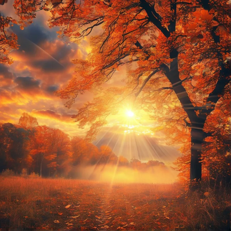 Golden Autumn Morning Light
