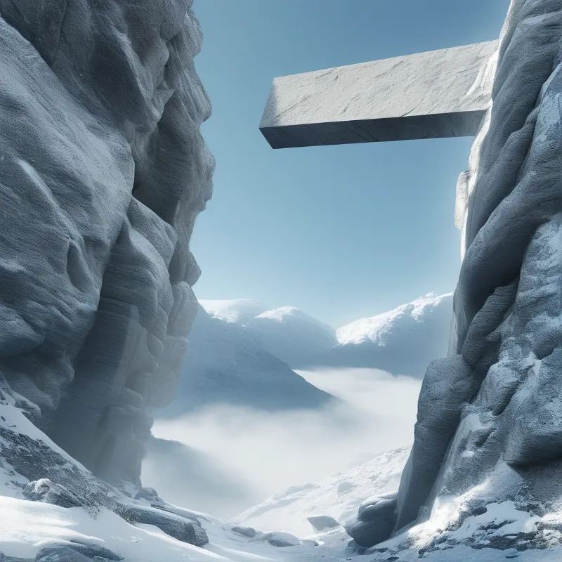 Surreal Snowy Landscape