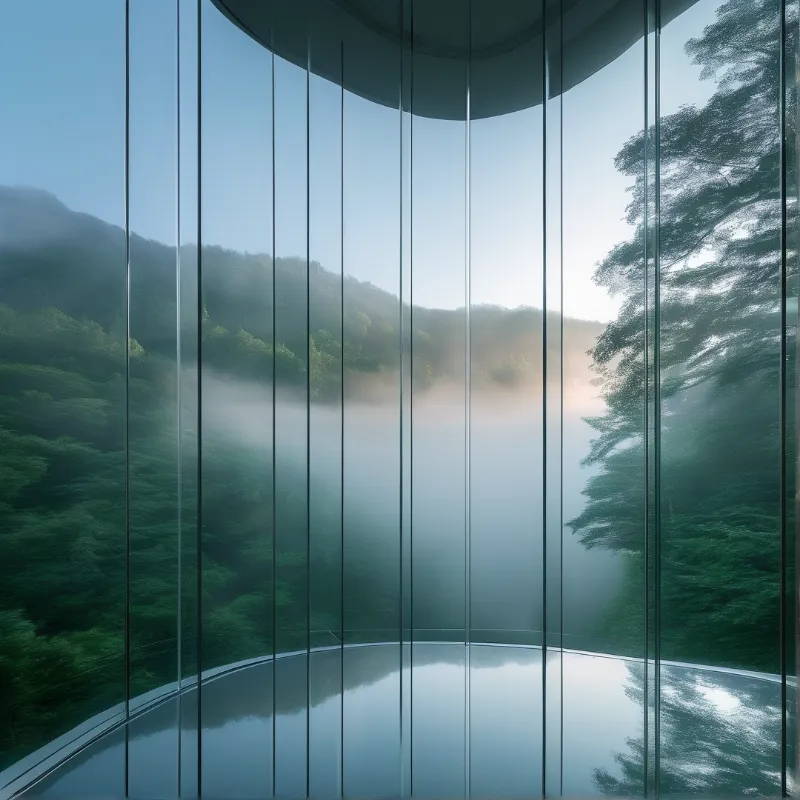 Misty Forest Through Glass