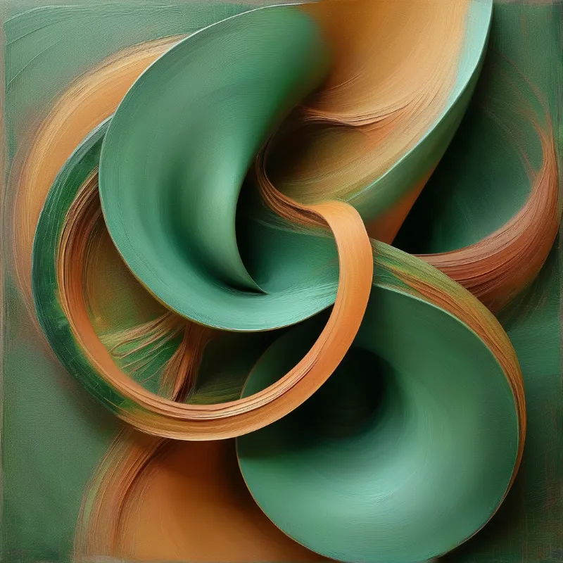 Swirling Green and Orange
