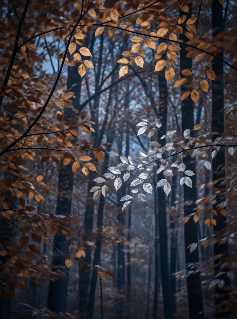 Misty Autumn Forest