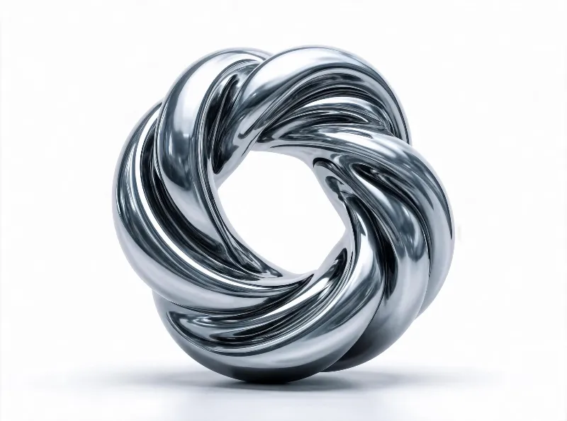 Chromed Twisted Metal Ring