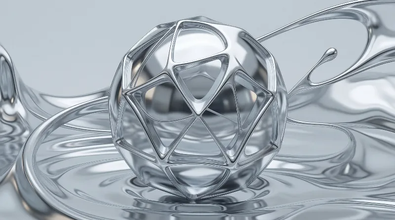 Liquid Metal Geometric Sphere