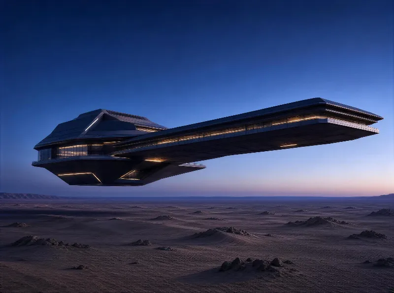 Futuristic Structure at Dusk
