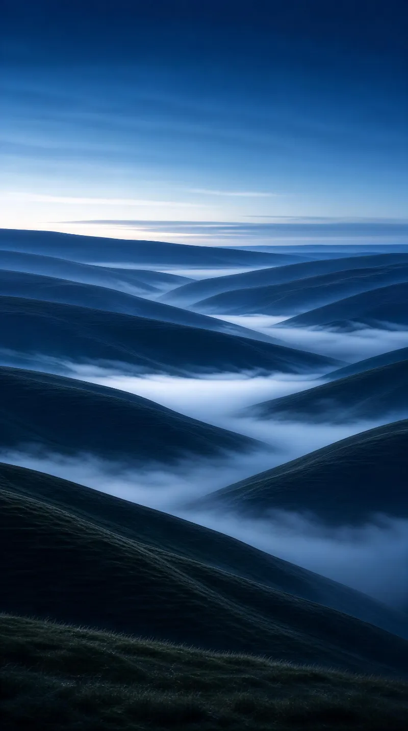 Rolling Hills in Mist