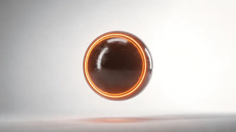 Neon-Lit Floating Orb