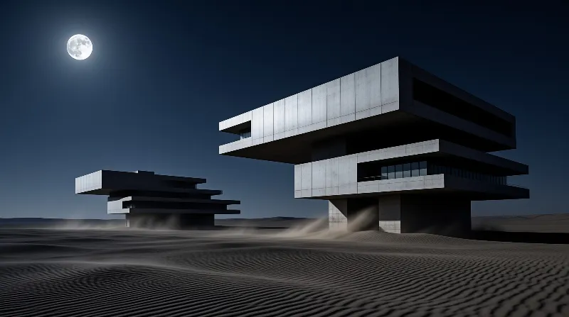 Brutalist Desert Architecture