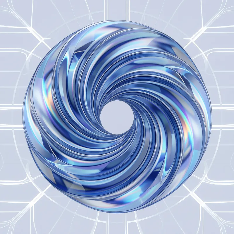 Iridescent Blue Vortex
