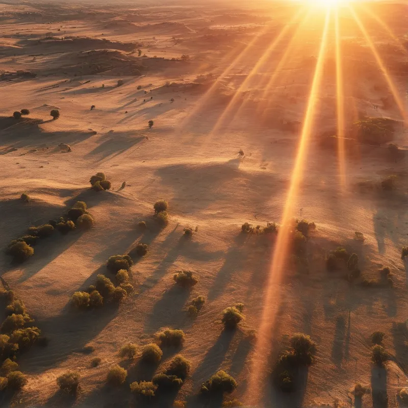 Golden Desert Sunbeams