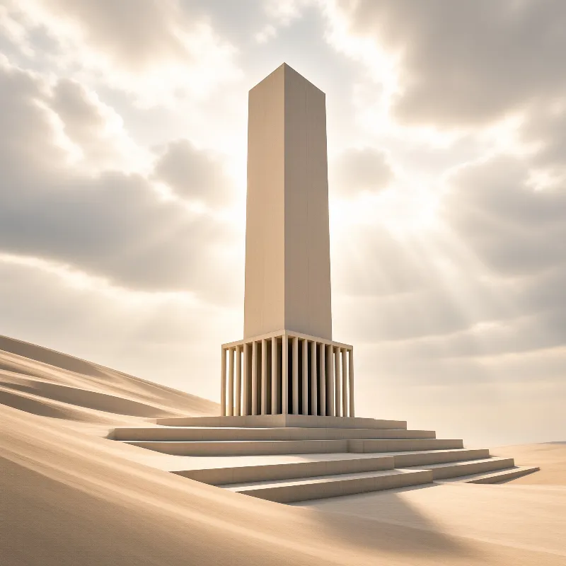Minimalist Desert Monument