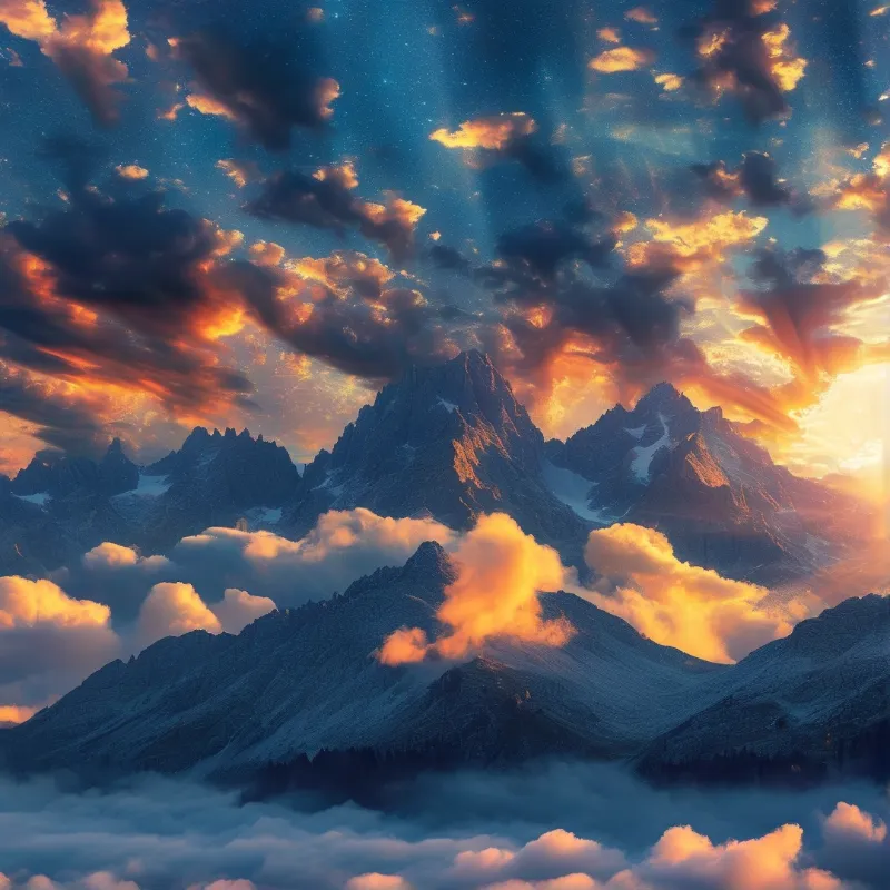 Majestic Mountain Sunrise
