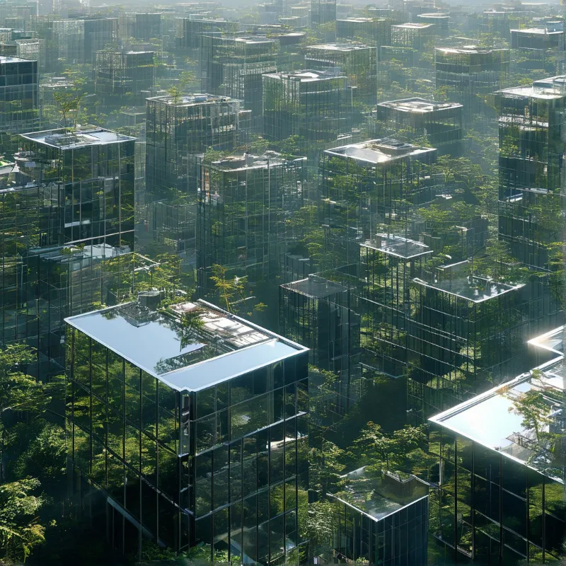 Futuristic Forest Cityscape
