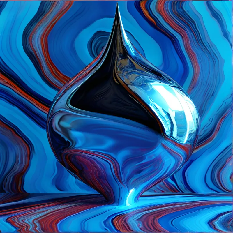 Surreal Liquid Chrome Form